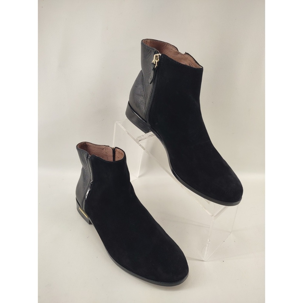 Louise‎ et Cie Lo-Tallie Black Leather Ankle Boots Size 7 M